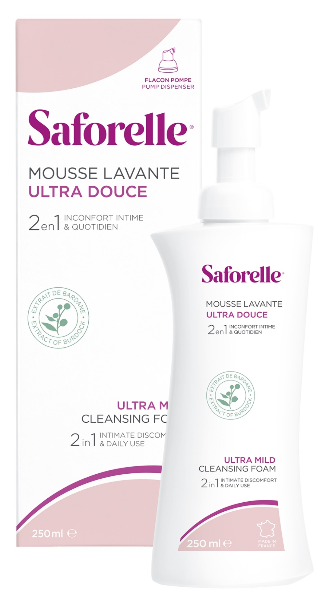 Saforelle / Сафорель Нежная пенка для интимной гигиены ультра-мягкая для всех типов кожи с маслом лаванды 250мл / ухаживающее средство