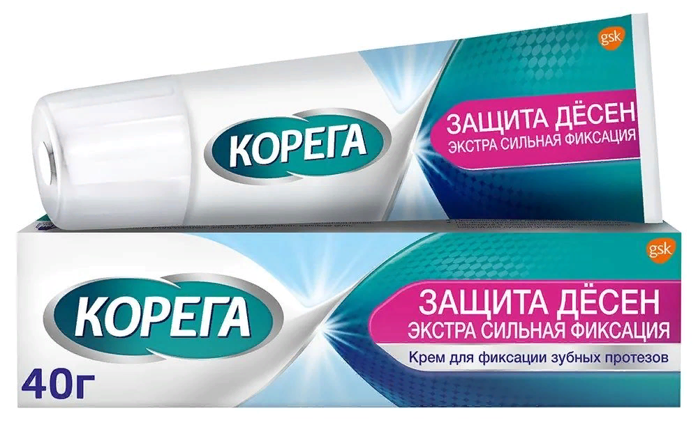Corega / Корега Крем для фиксации зубных протезов защита десен 40г / средство для вставных зубов