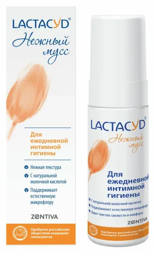 Lactacyd / Лактацид Нежная пенка для интимной гигиены Нежный мусс с натуральной молочной кислотой 125мл / ухаживающее средство для женской гигиены