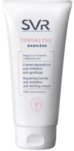 SVR / СВР Крем для тела Topialyse Barriere защитный восстанавливающий для сухой кожи с гиалуроновой кислотой 50мл / уходовая косметика