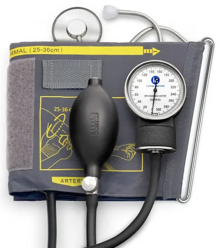 Тонометр Little Doctor / Литл Доктор LD-71 механический с не встроенным стетоскопом с манжетой 25-36см, черный / медицинские товары