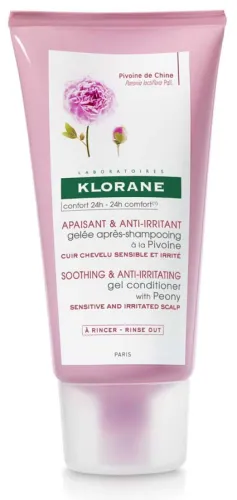 Klorane / Клоран Кондиционер-гель для волос всех типов для ухода за чувствительной и раздражённой кожей головы с экстрактом пиона 150мл / уходовая косметика