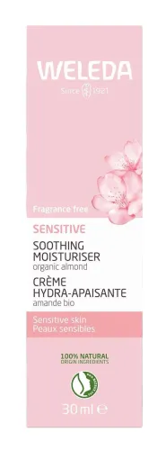 Weleda / Веледа Дневной крем для лица SENSITIVE увлажняющий успокаивающий, с миндальное маслом, для чувствительной кожи, 30мл / уходовая косметика