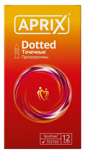 Презервативы Aprix / Априкс Dotted точечные из латекса со смазкой 12шт.