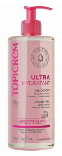 Topicrem / Топикрем Гель для душа ULTRA HYDRATANT очищающий мягкий с глицерином, 500мл / гигиена и уход