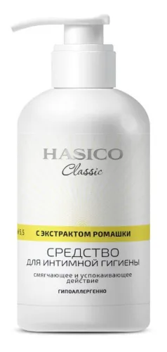 Средство для интимной гигиены Hasico / Хасико Classic мыло смягчающее и успокаивающее, с экстрактом ромашки, 250мл