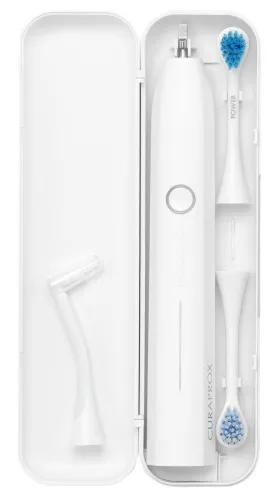 Электрическая зубная щетка Curaprox / Курапрокс Hydrosonic Pro звуковая мягкая пластиковая белого цвета 7 режимов / для чистки зубов