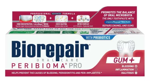 Зубная паста Biorepair / Биорепэйр Peribioma с пробиотиками и лактобактериями, от кариеса, 75мл / уход за полостью рта