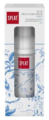 Splat / Сплат Ополаскиватель для полости рта ORAL CARE foam 2 в 1 пенка очищающая с глицерином, 50мл / средство для защиты десен