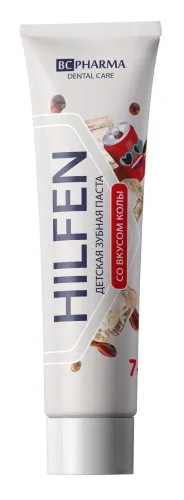 Зубная паста детская Hilfen / Хилфен Бережное очищение со вкусом колы от 7 лет, от кариеса 60г / уход за полостью рта