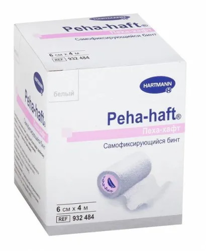 Эластичный бинт Hartmann Peha-haf 6x400см белый