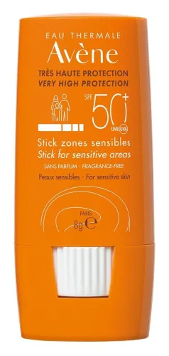 Avene / Авен Солнцезащитное средство SPF-50+ стик для чувствительной кожи с касторовым маслом, 8г / защита от ультрафиолета