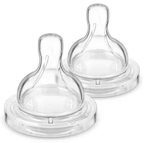 Соска на бутылочку Philips Avent / Филипс Авент Anti-colic силиконовая быстрый поток с 6 месяцев 2шт. / уход за новорожденным