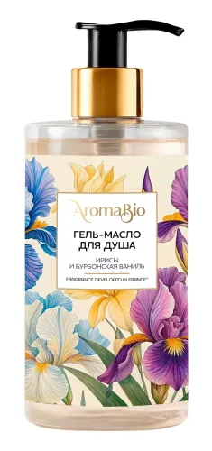 Гель-масло для душа AromaBio Ирисы и ваниль 420мл