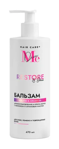 Бальзам Mediva Restore & Shine для сухих волос, 470мл