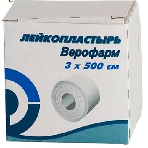 Лейкопластырь Верофарм медицинский фиксирующий 3х500см
