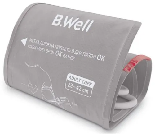 Манжета B.Well WA-C-ML, конусная 22-42см, серая