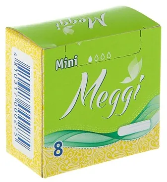 Тампоны Meggi Mini без аппликатора 1 капля 8шт