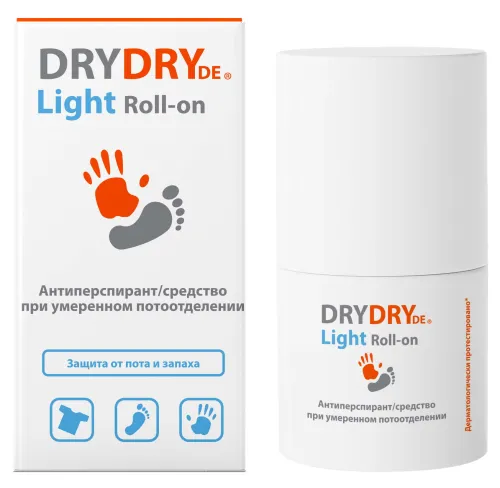 Dry Dry / Драй Драй Light Дезодорант при умеренном потоотделении на водной основе ролик 50мл / антиперспирант