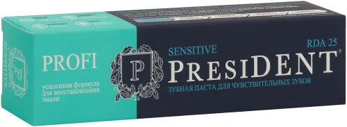 Зубная паста President / Президент Profi Sensitive для чувствительных зубов 50мл / уход за полостью рта