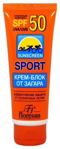 Крем солнцезащитный Floresan Sport SPF 50+, 60мл