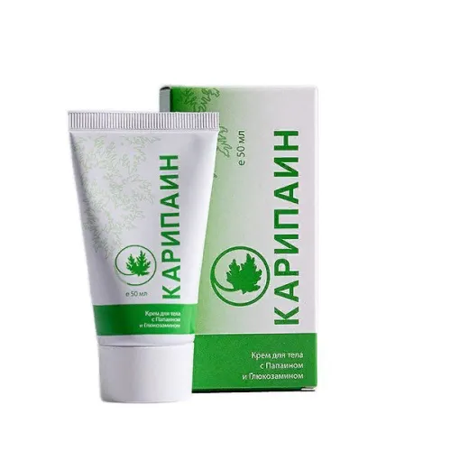 Карипаин Крем для тела с Папаином и Глюкозамином 50мл / уходовая косметика