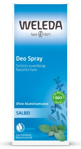 Weleda / Веледа Salbei Дезодорант шалфей натуральный без солей алюминия, спрей 100мл / средство от пота