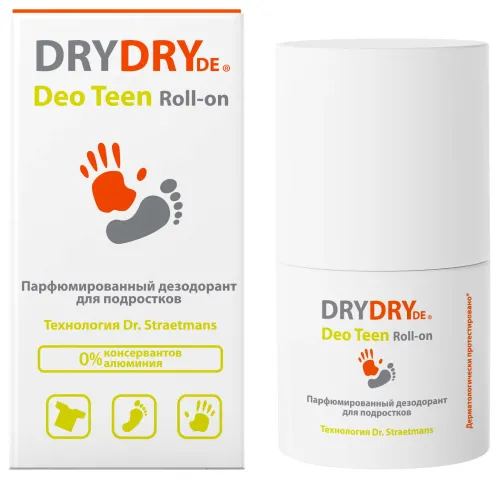 Dry Dry / Драй Драй Deo Teen Дезодорант для подростков парфюмированный, ролик 50мл / антиперспирант