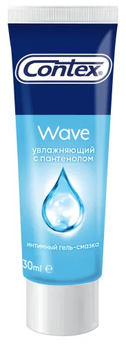 Лубрикант гель смазка Contex / Контекс Wave увлажняющий с пантенолом, 30мл / интимные товары