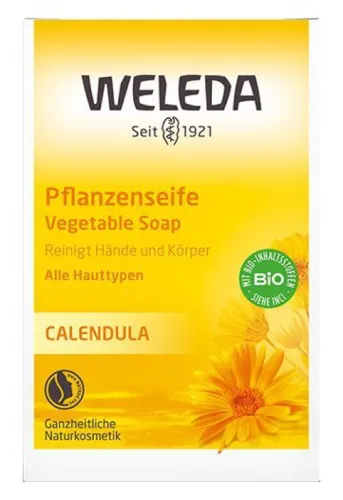 Weleda / Веледа Мыло твердое CALENDULA туалетное растительное с календулой 100г / гигиена и уход