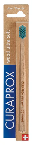 Curaprox / Курапрокс Зубная щетка взрослая CS Wood ультрамягкая с деревянной ручкой 1шт. / уход за полостью рта