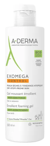 A-Derma / А-Дерма Гель для душа Exomega Control смягчающий пенящийся для сухой кожи с экстрактом ростков овса Реальба, 500мл / гигиена и уход