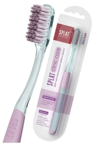 Splat / Сплат Professional Зубная щетка взрослая Clinic care мягкая для чувствительных зубов и десен 1шт. / уход за полостью рта