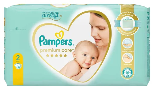 Подгузники Pampers Premium Care, размер 2, 4-8кг, 40шт
