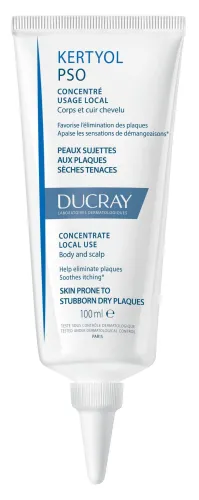 Ducray / Дюкрэ Дневной крем концентрат для лица Kertyol PSO против шелушения, с гликолевой кислотой, для сухой кожи, 100мл / уходовая косметика