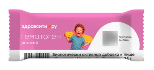 Гематоген Zdravcity / Здравсити Народный детский 35г / полезный батончик