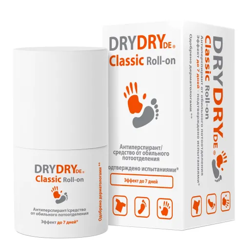 Dry Dry / Драй Драй Classic Roll-on Дезодорант от обильного потоотделения ролик 35мл / антиперспирант