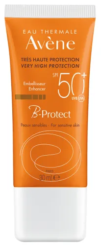 Avene / Авен Солнцезащитное средство B-Protect SPF-50+ крем для чувствительной кожи лица и шеи с термальной водой 30мл / защита от ультрафиолета
