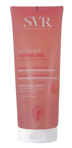 SVR / СВР Гель для умывания лица Topialyse очищающий, для сухой кожи, с омега-3-6-9, 200мл / уходовая косметика