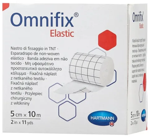 Omnifix / Омнификс Elastic пластырь фиксирующий белый нетканый нестерильный рулонный 5х1000см в упаковке 1шт.