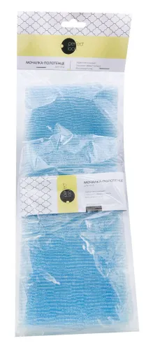 Мочалка Perfect look / Перфект лук полотенце, из полиэстера, цвет голубой / красота и здоровье