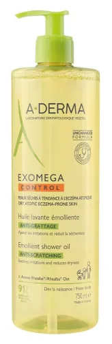 A-Derma / А-Дерма Exomega Control Масло косметическое для душа смягчающее для ухода за сухой кожей, 750мл / уходовая косметика