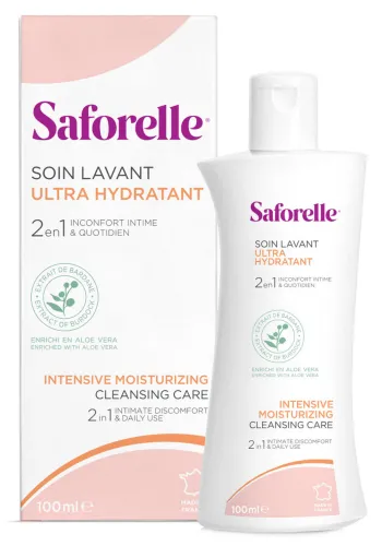 Гель для интимной гигиены Saforelle / Сафорель Интенсивное увлажнение с экстрактом репейника, 100мл