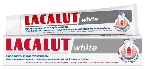Зубная паста Lacalut / Лакалют White профилактическая от кариеса, 75мл / уход за полостью рта