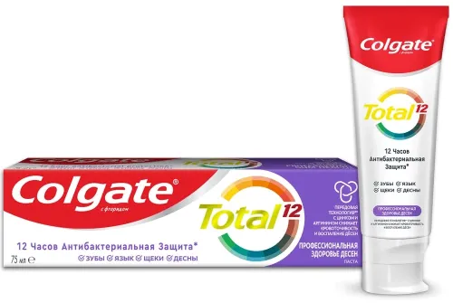 Зубная паста Colgate / Колгейт Total 12 Здоровье десен с фторидом 75мл / уход за полостью рта