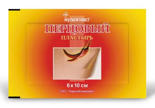 Пластырь перцовый Мультипласт телесный 6х10см 1шт