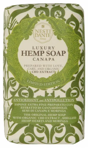 Nesti Dante / Нести Данте Мыло твердое Luxury Hemp Soap Canapa туалетное с растительными экстрактами и маслами 250г / гигиена и уход