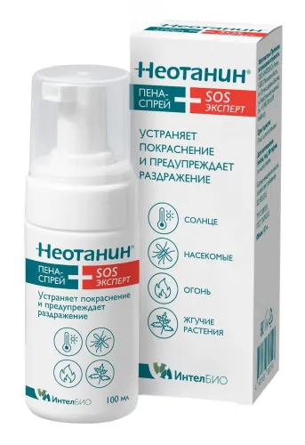 Интелбио Неотанин SOS Спрей-пена для кожи 100мл