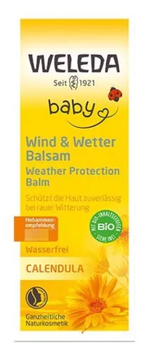 Weleda / Веледа CALENDULA Бальзам для лица и тела от ветра и холода защитный детский с ланолином и пчелиным воском, 30мл / уходовая косметика