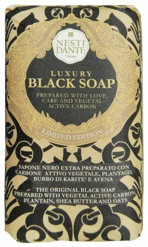 Nesti Dante / Нести Данте Мыло твердое Luxury Black Soap туалетное с растительными экстрактами и маслами 250г / гигиена и уход